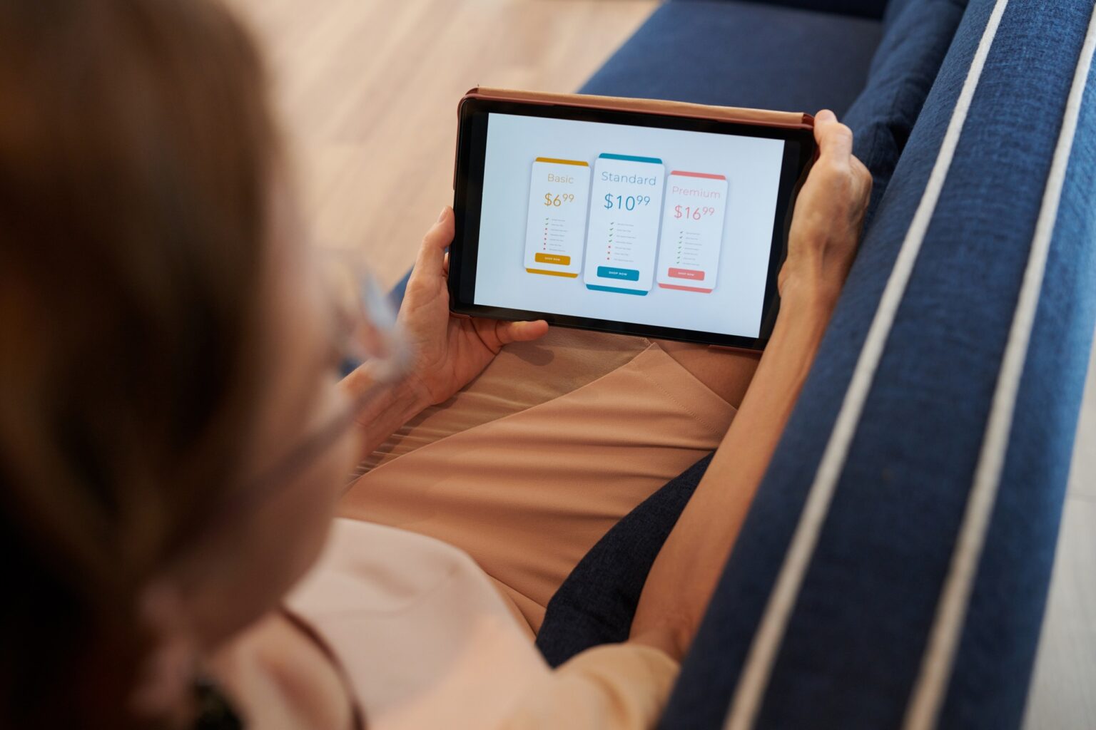 Woman Choosing Subscription Plan