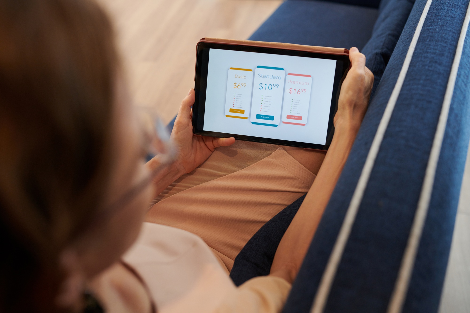Woman Choosing Subscription Plan
